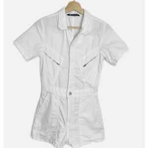 Zara high waist utility romper XS